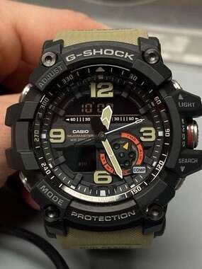 Casio G-Shock Master of G Mudmaster Twin Sensor GG1000-1A5 Tan Resin Strap Watch